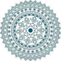 Doodle Style Mandala Pattern On White Background. vector