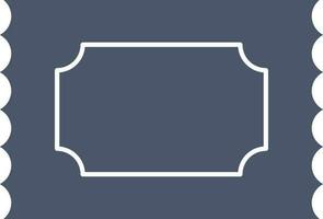 Ticket Icon In Grayish Blue And White Color. vector