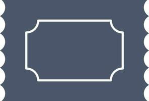 Ticket Icon In Grayish Blue And White Color. vector