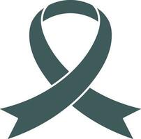 Vector Illustration of Awareness Ribbon Icon in Grey Color.