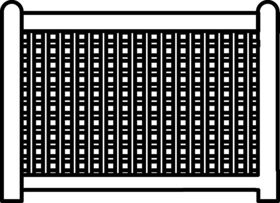 Football Gate Or Goal Net Icon In Line Art.