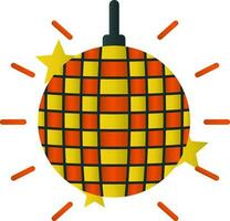 Disco Light icon In Orange And Yellow Color. vector