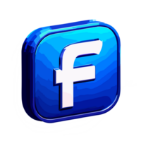 facebook 3d icoon transparant achtergrond png