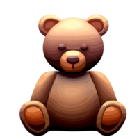 teddy beer clip art transparant achtergrond, ai generatief png