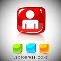 Glossy web icons vector