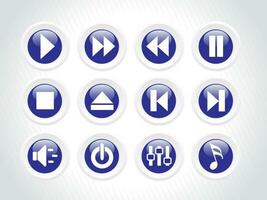 Button icon set vector