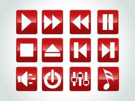 Button icon set vector