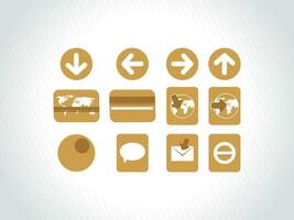 Button icon set vector