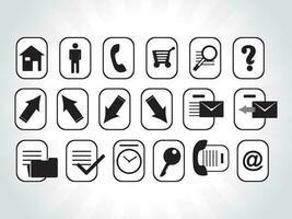 web mail icons set for websites, web applications. email applications or server Icons. vector