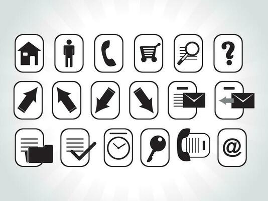 web mail icons set for websites, web applications. email applications or server Icons.