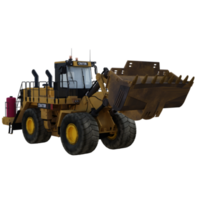 excavateur isolé 3d png