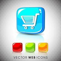 Glossy Web Icons. vector