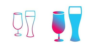 Unique Beer Glasses Vector Icon