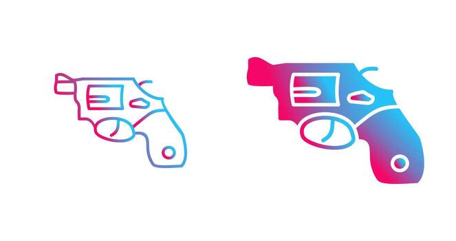 Unique Revolver Vector Icon