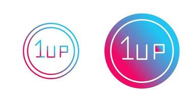 Unique 1UP Vector Icon