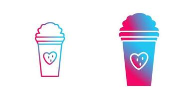 Unique Strawberry Milkshake Vector Icon