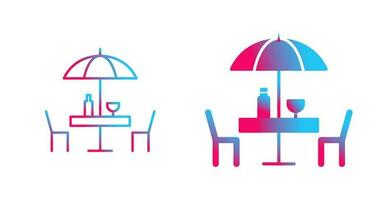 Unique Cafe Table Vector Icon