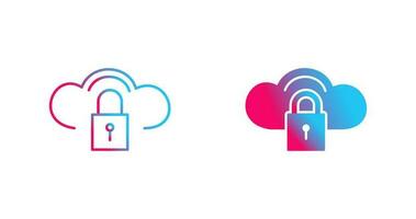 Secure Cloud Vector Icon