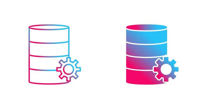Unique Database Management Vector Icon