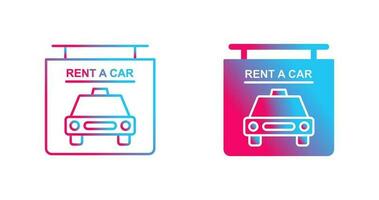 Rent a Car Vector Icon