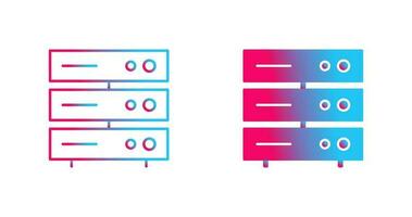 Unique Server Network Vector Icon