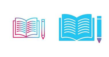 Unique Pencil and Book Vector Icon