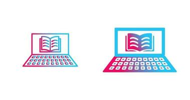 Unique Online Books Vector Icon