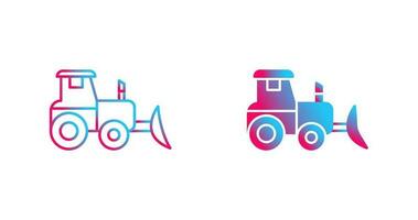 Industrial Tractor Vector Icon