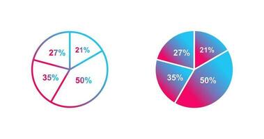 icono de vector de gráfico circular