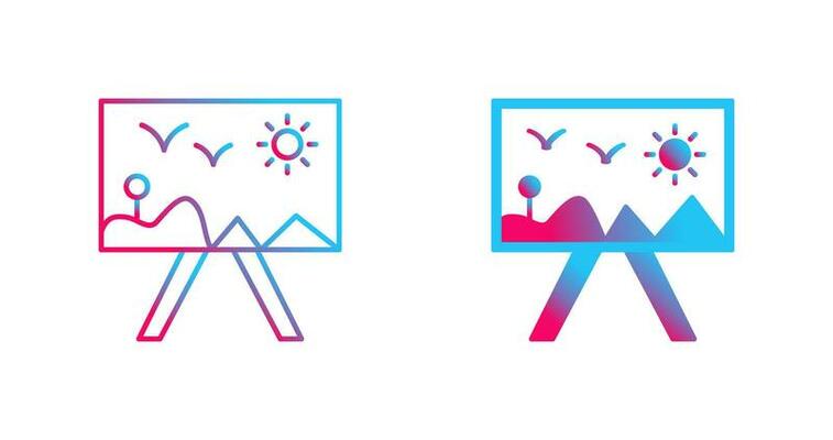 Painting of Canvass Vector Icon