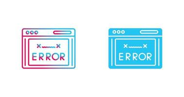 icono de vector de código de error