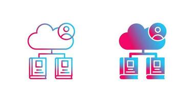 Cloud Library Vector Icon