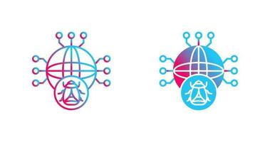 Global Malware Vector Icon