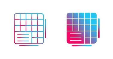 Table Data Vector Icon