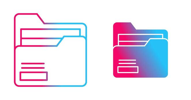 icono de vector de carpeta