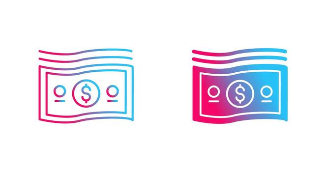 icono de vector de dólar
