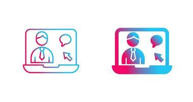 Online Interview Vector Icon