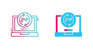 24 Hours Vector Icon