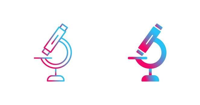 icono de vector de microscopio
