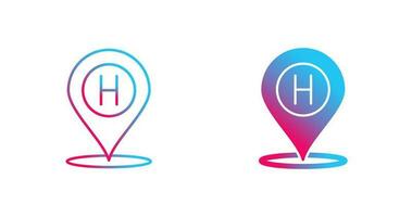 Hotel Location Vector Icon