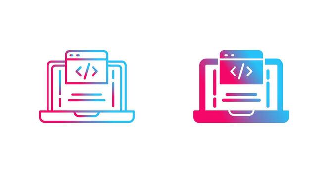 icono de vector de codificación