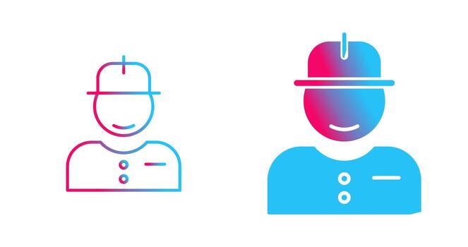 icono de vector de trabajador