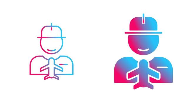 icono de vector de trabajador