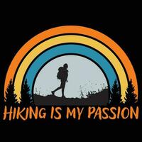 Hiking t-shirt design vector