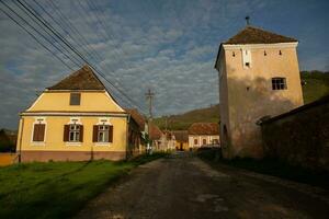 Biertan a very beautiful medieval village in Transylvania, Romania. A historical town in Romania that has preserved the Frankish and Gothic architectural style. Travel photo. photo