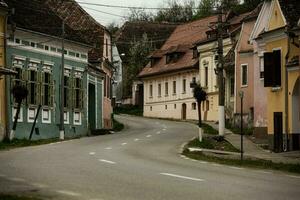 Biertan a very beautiful medieval village in Transylvania, Romania. A historical town in Romania that has preserved the Frankish and Gothic architectural style. Travel photo. photo