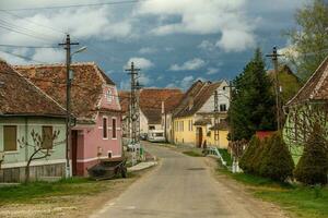 Biertan a very beautiful medieval village in Transylvania, Romania. A historical town in Romania that has preserved the Frankish and Gothic architectural style. Travel photo. photo