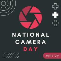 a poster for national camera day vector