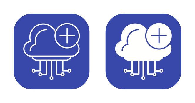 icono de vector de computación en la nube