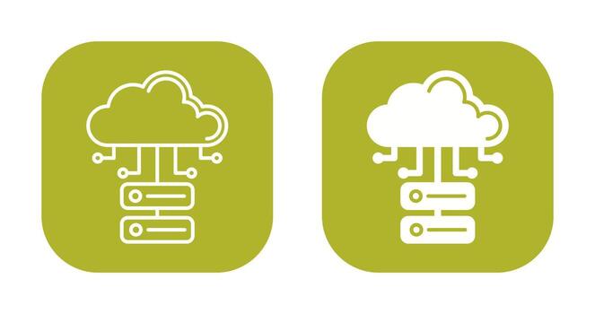 Cloud Database Vector Icon